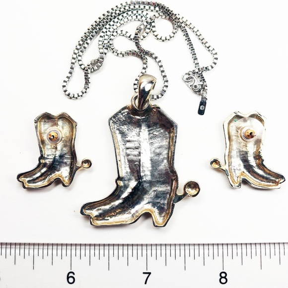 VINTAGE Monet Western Style Necklace & Earrings - Picture 6 of 8